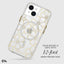 Case-Mate Floral Gems MagSafe – iPhone 15 Plus dėklas (auksinis)