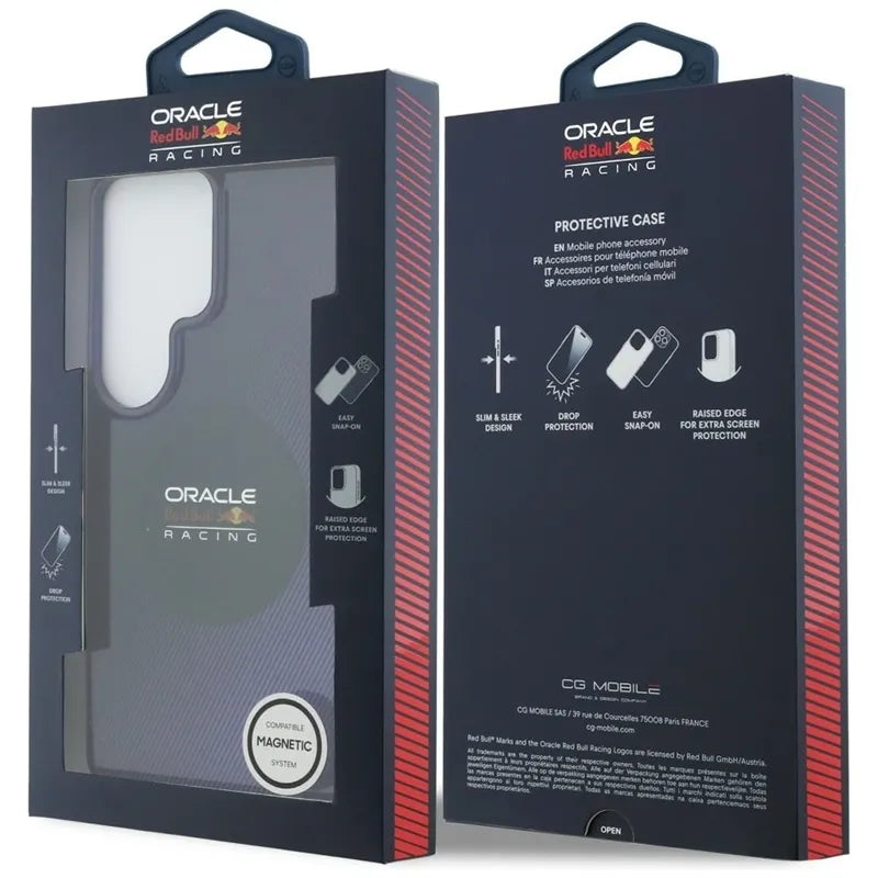 Red Bull Double Layer Blended Lines MagSafe – dėklas Samsung Galaxy S26 Ultra (tamsiai mėlynas)
