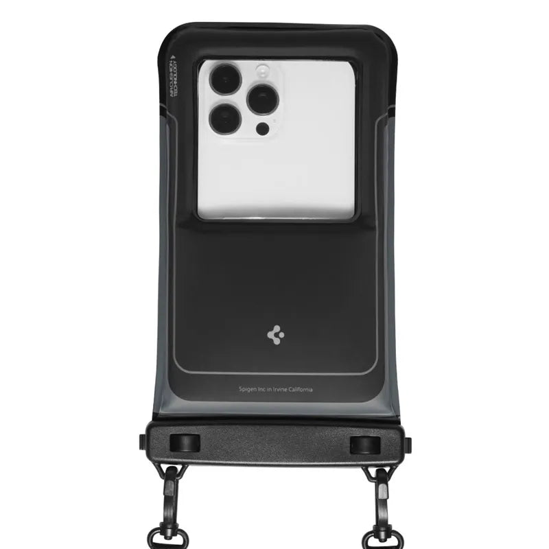 Spigen A611P universalus vandeniui atsparus plaukiojantis dėklas, 2 vnt. – vandeniui atsparus dėklas išmaniesiems telefonams iki 6,9" (matinis juodas)