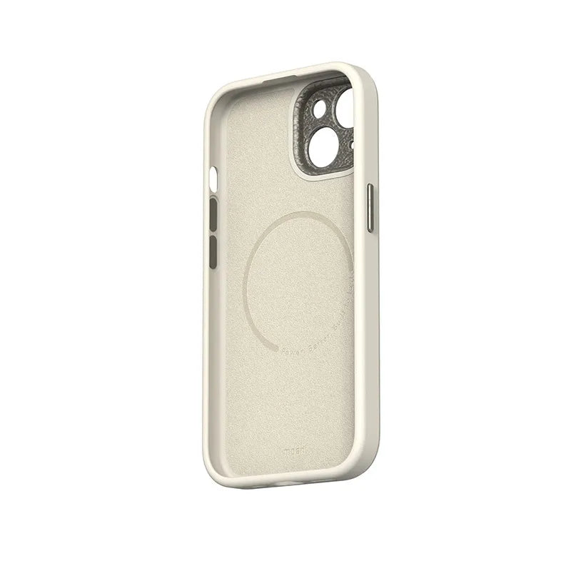 Moshi Napa MagSafe – odinis dėklas iPhone 15 (Eggnog White)