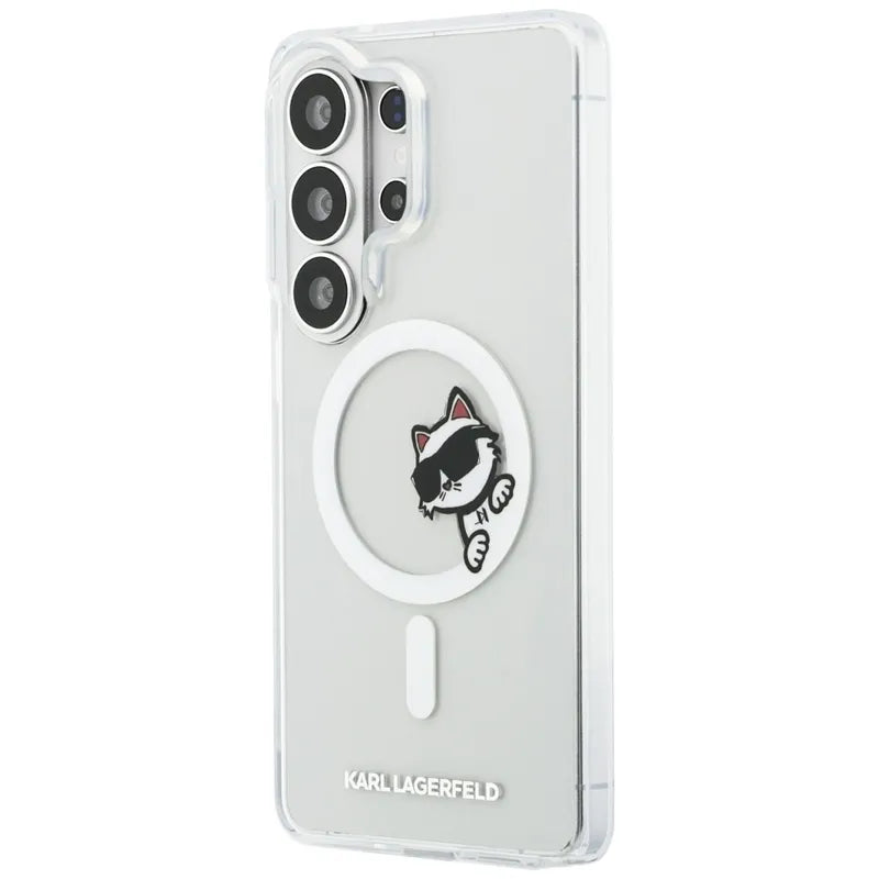 Karl Lagerfeld IML Peekaboo Choupette MagSafe – Samsung Galaxy S26 Ultra dėklas (skaidrus)