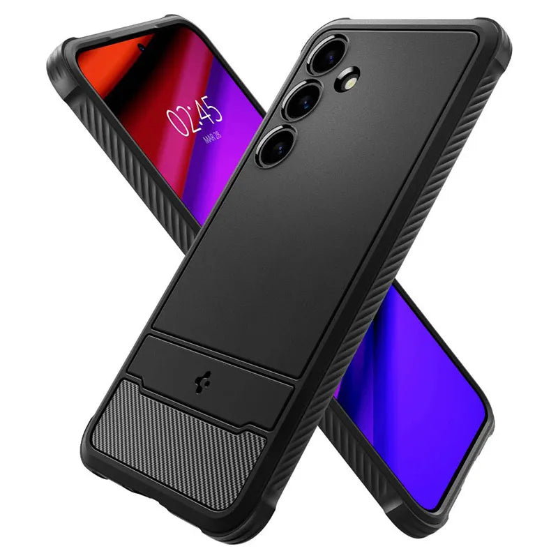 Spigen Rugged Armor – dėklas Samsung Galaxy S24 (matinė juoda)
