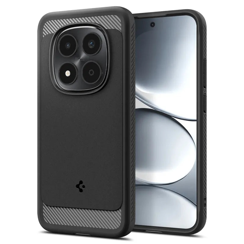 Spigen Rugged Armor – dėklas Xiaomi Redmi Note 15 Pro 5G (matinis juodas)