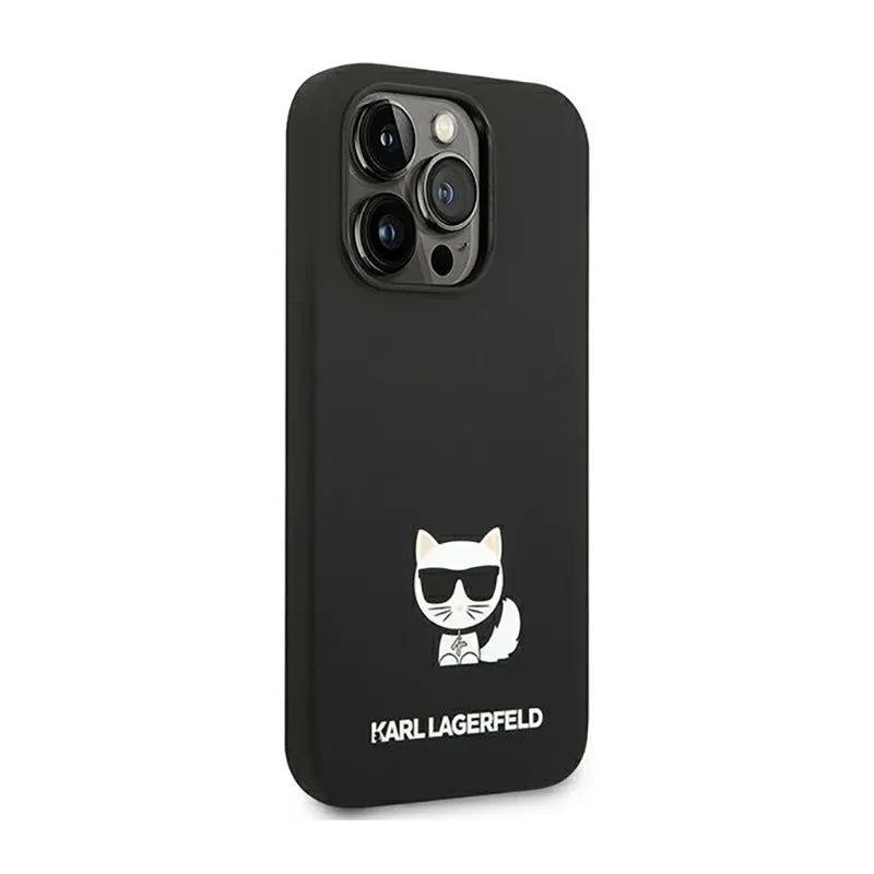 Karl Lagerfeld Choupette Body – dėklas iPhone 14 Pro Max (juodas)