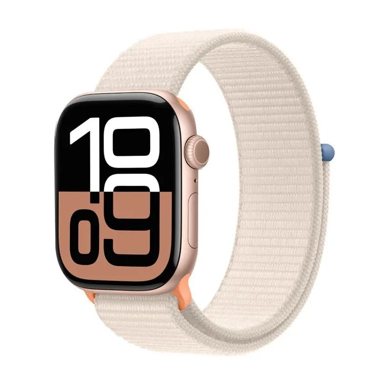 Crong Nylon – sportinis dirželis Apple Watch 38/40/41/42 mm (kreminė)