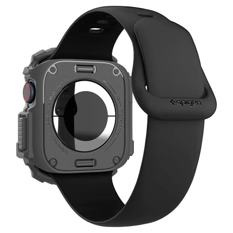Spigen Rugged Armor – Dėklas Apple Watch 10 46 mm (tamsiai pilkas)
