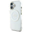 Guess IML Metal Colored Circle Classic Logo MagSafe – dėklas iPhone 16 (baltas)