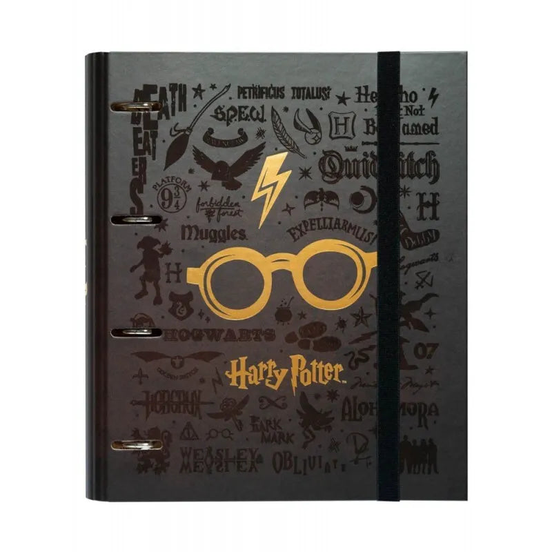 Harry Potter – A4 segtuvas (4 žiedai, elastinė juostelė)