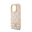 DKNY Leather Checkered Mono Pattern & Printed Stripes – iPhone 15 Pro dėklas (rožinis)