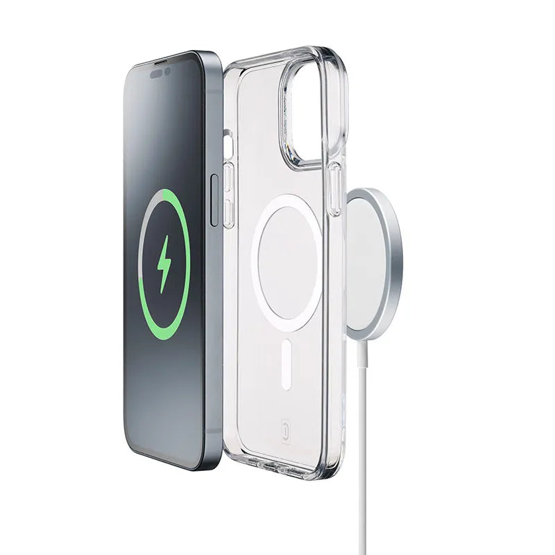 Cellularline Gloss Mag – iPhone 15 MagSafe dėklas (skaidrus)