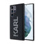 Karl Lagerfeld 3D Rubber Glitter Logo – Samsung Galaxy S23 Ultra dėklas (juodas)