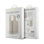 Guess rinkinys MagSafe 4G Metal Gold Logo – dėklas + 5000mAh MagSafe maitinimo bankas, skirtas iPhone 14 Pro (rožinis)