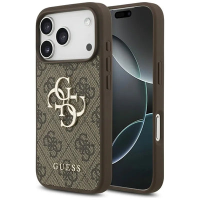„Guess 4G Big Logo“ – dėklas „iPhone 17 Pro“ (rudas)