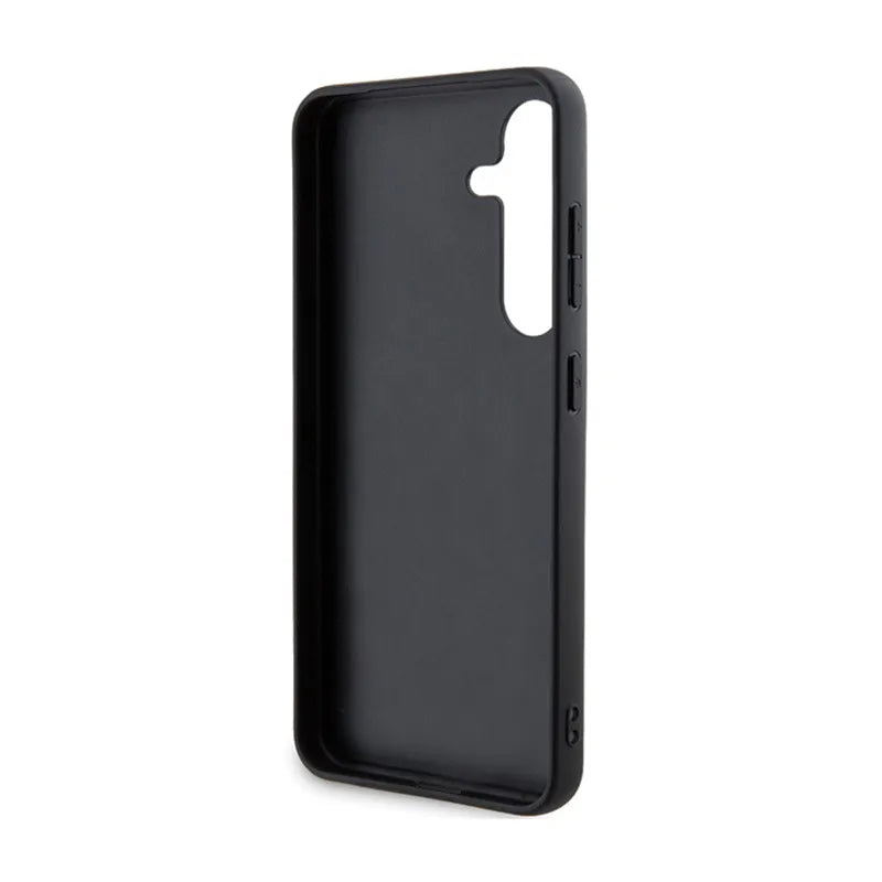 BMW Leather Carbon Blue Line – dėklas Samsung Galaxy S24 (juodas)