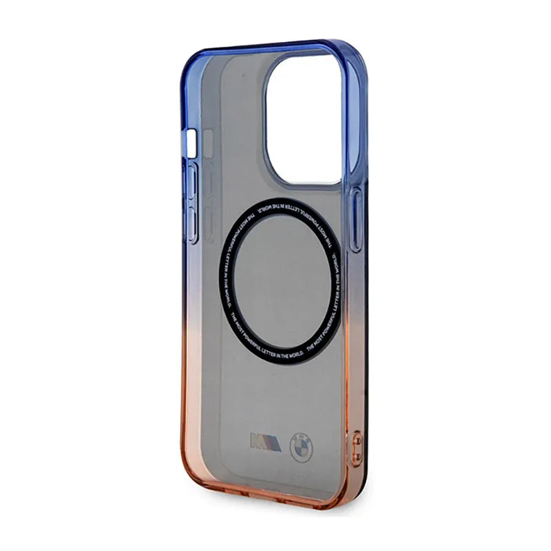 BMW Gradient Bumper MagSafe – dėklas iPhone 14 Pro (pilkas)