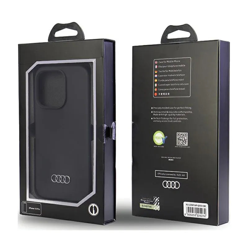 Audi Silicone Case - Dėklas iPhone 14 Pro (juodas)