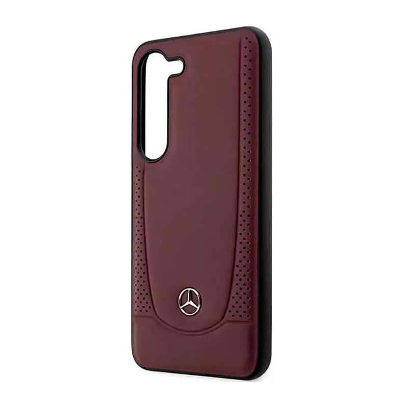 Mercedes Leather Urban Line dėklas Samsung Galaxy S23 telefonui (raudonas)