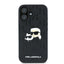 Karl Lagerfeld Monogram Karl & Choupette Head Pin - dėklas iPhone 16 (juodas)