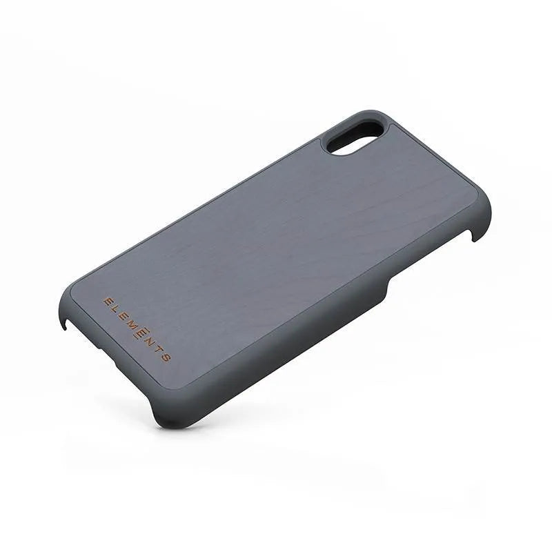 Nordic Elements Original Gefion – dėklas iPhone Xs Max su tikro klevo medžio elementais (Mid Grey)