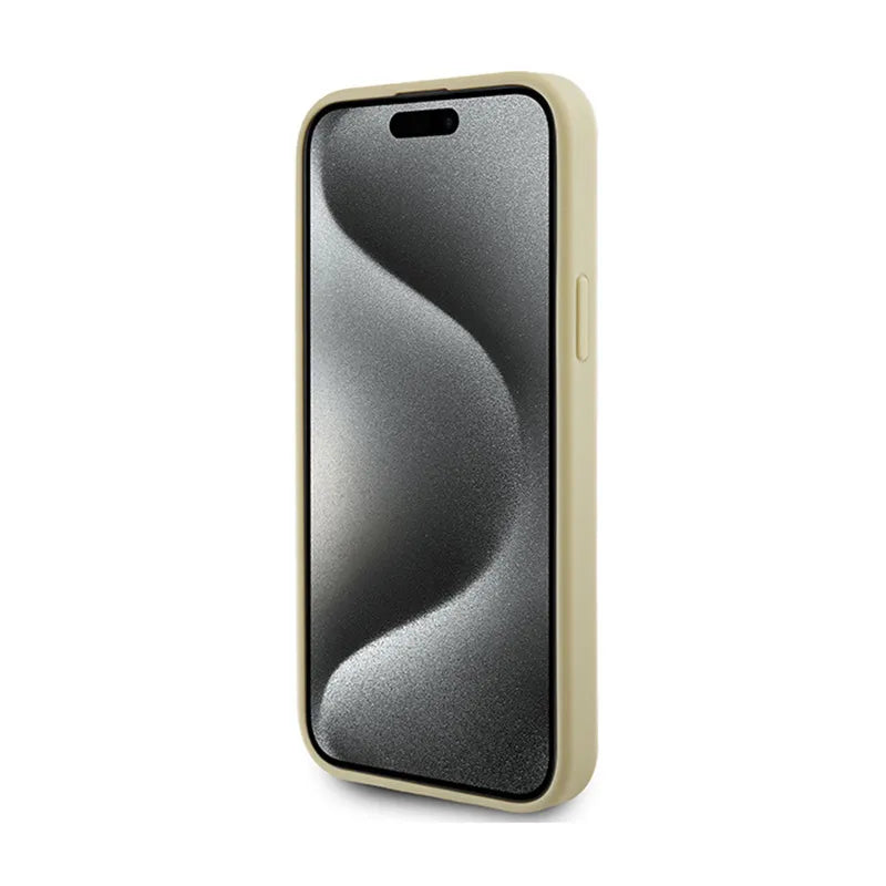 Guess 4G Strass Metal Logo – Dėklas iPhone 15 (auksinis)