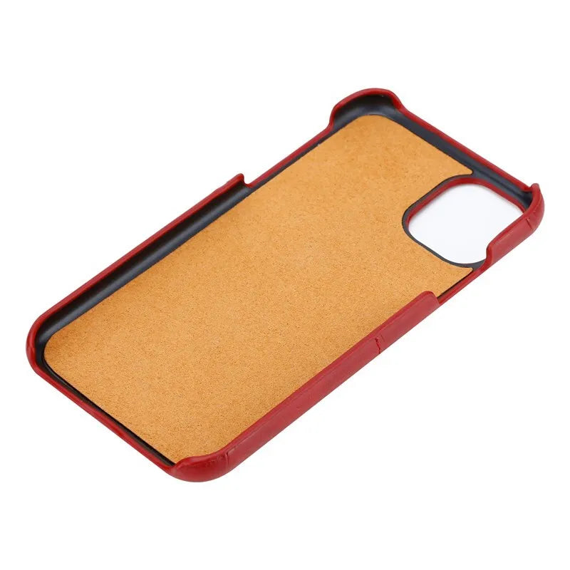 „Crong Neat Cover“ – „iPhone 11 Pro“ dėklas su kišenėlėmis (raudonas)