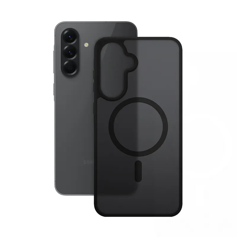 Crong Hybrid Matte Magnetic – MagSafe dėklas Samsung Galaxy A37 / A36 (juodas)