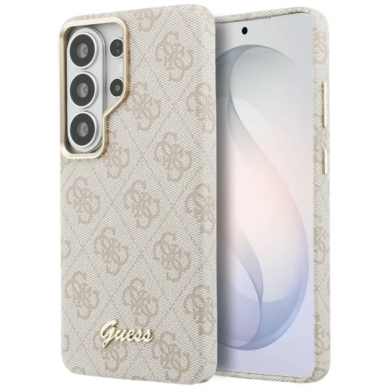 Guess 4G Script MagSafe – dėklas Samsung Galaxy S26 Ultra (rožinis)