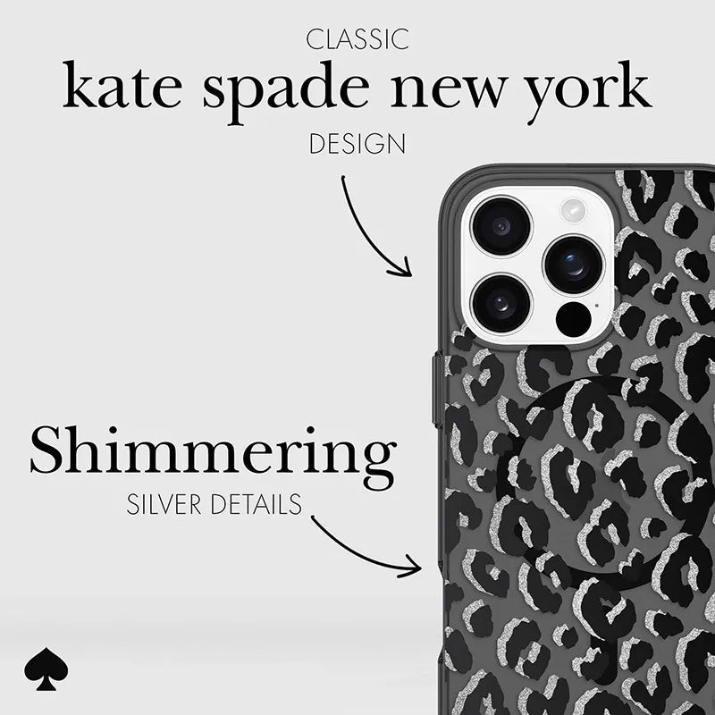 „Kate Spade New York“ apsauginis „MagSafe“ dėklas, skirtas „iPhone 16 Pro Max“ (City Leopard)