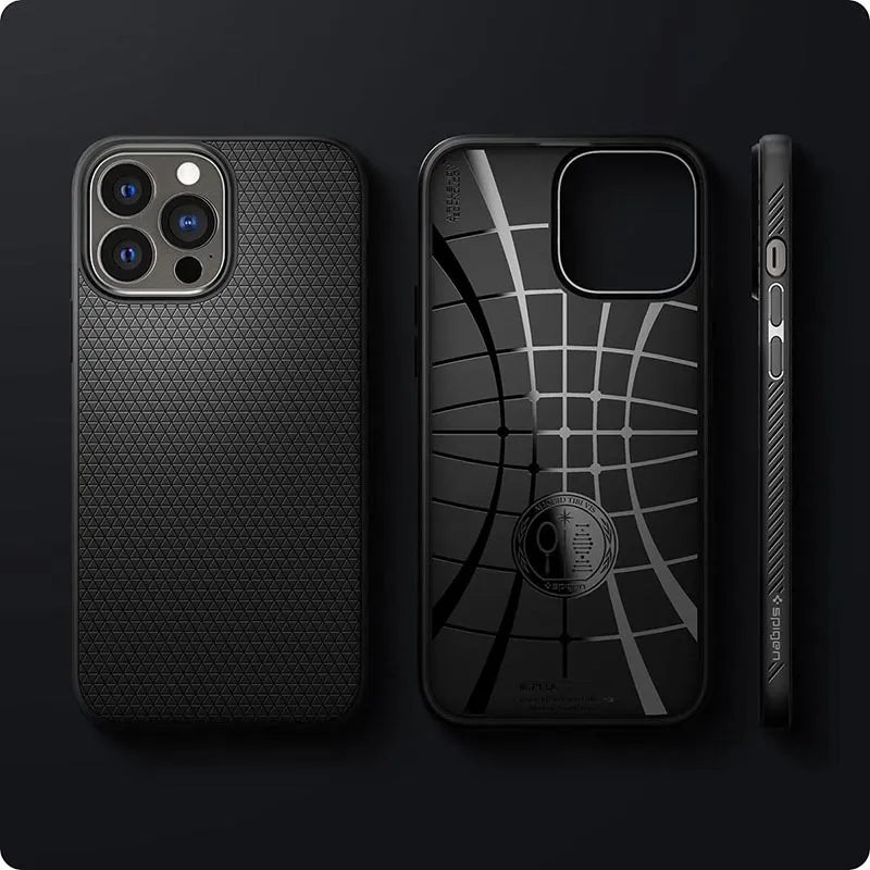 Spigen Liquid Air – Dėklas, skirtas iPhone 13 Pro (Juodas)