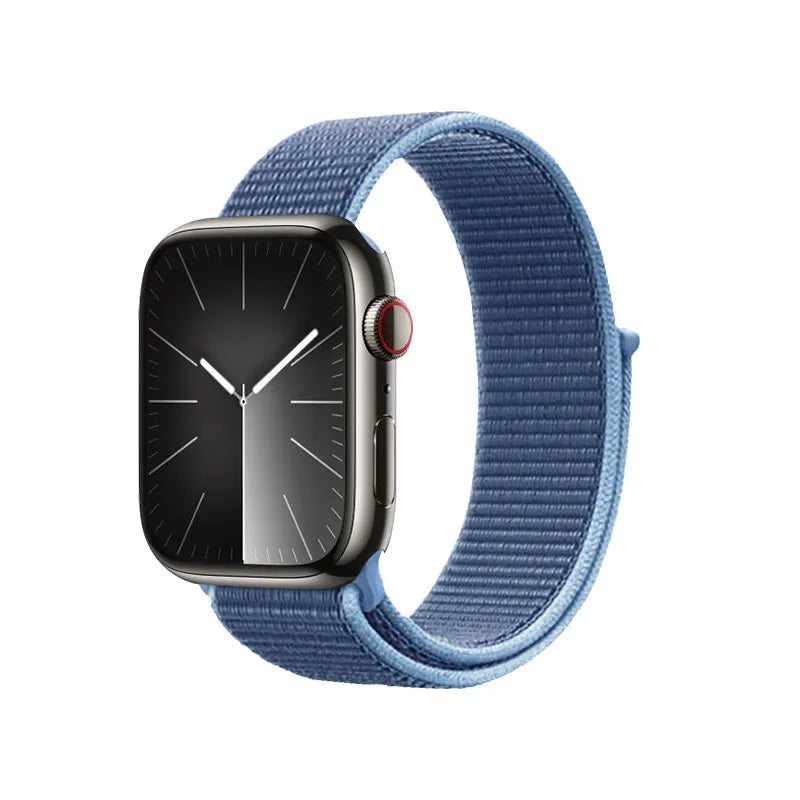 Crong Nylon – sportinė apyrankė, skirta Apple Watch 38/40/41/42 mm (vandenyno mėlyna)