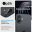 Spigen Optik GLAS.TR Camera Protector 2-Pack - objektyvo apsauga, skirta iPhone 16 / 16 Plus (2 vnt.) (Juoda)