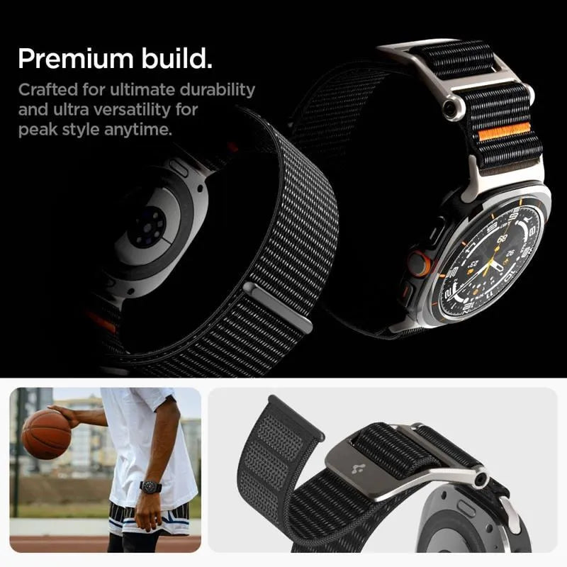 Spigen DuraPro Flex – dirželis Samsung Galaxy Watch Ultra 47 mm (2025/2024) (juodas)