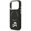 Karl Lagerfeld Karl & Choupette Pins MagSafe dėklas, skirtas iPhone 17 Pro Max (juodas)