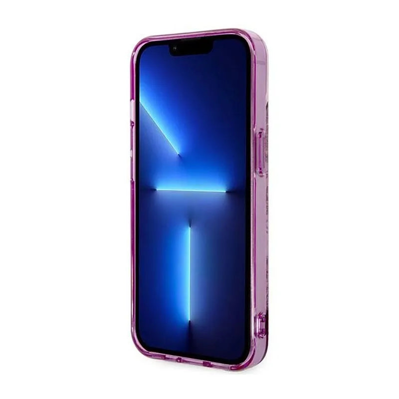 „Guess Porcelain Collection“ – dėklas „iPhone 14 Plus“ (fuksijos spalvos)