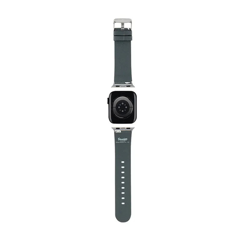 Hello Kitty Heads & Bows raštas – dirželis Apple Watch 38/40/41 mm laikrodžiams (juodas)