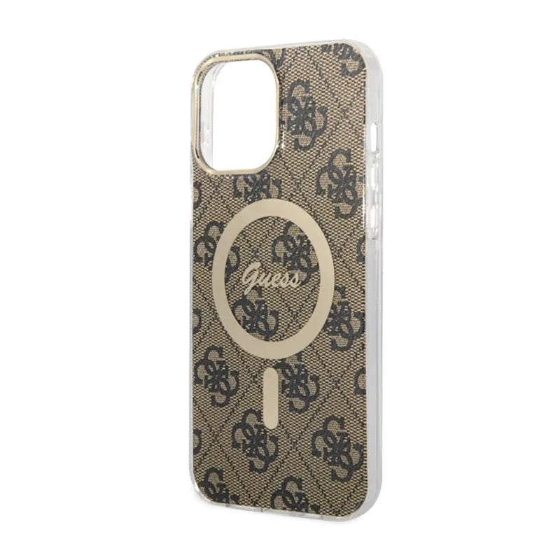 Guess 4G MagSafe – dėklas iPhone 13 Pro Max telefonui (ruda)