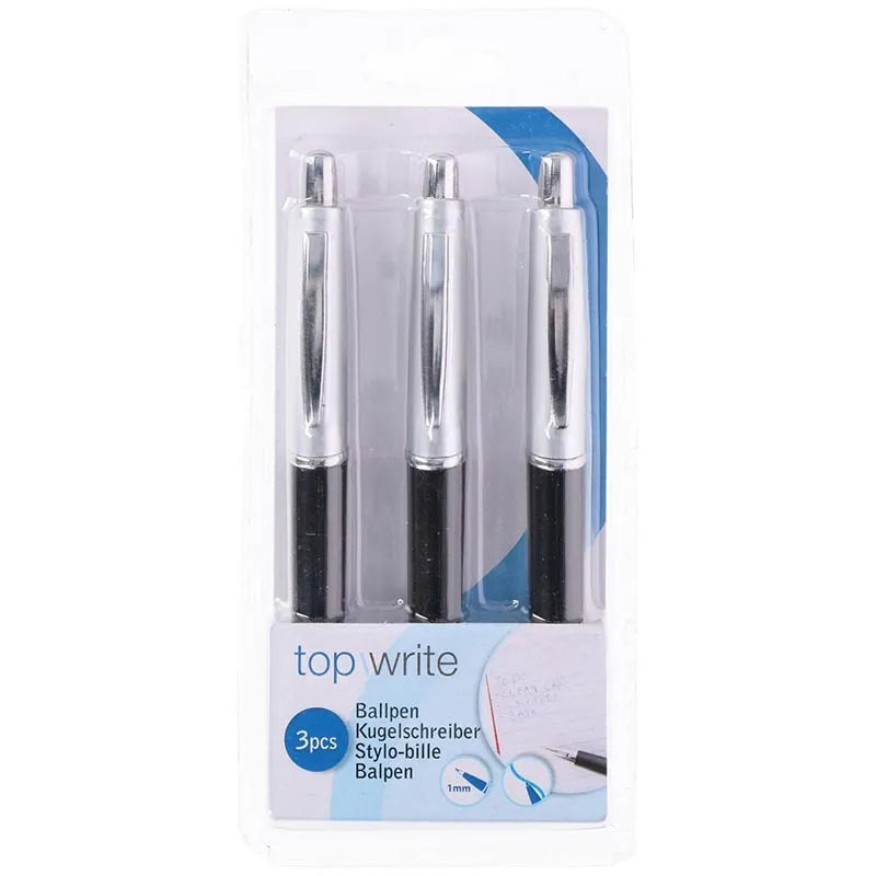 Topwrite – Mėlyni tušinukai, 3 vnt.