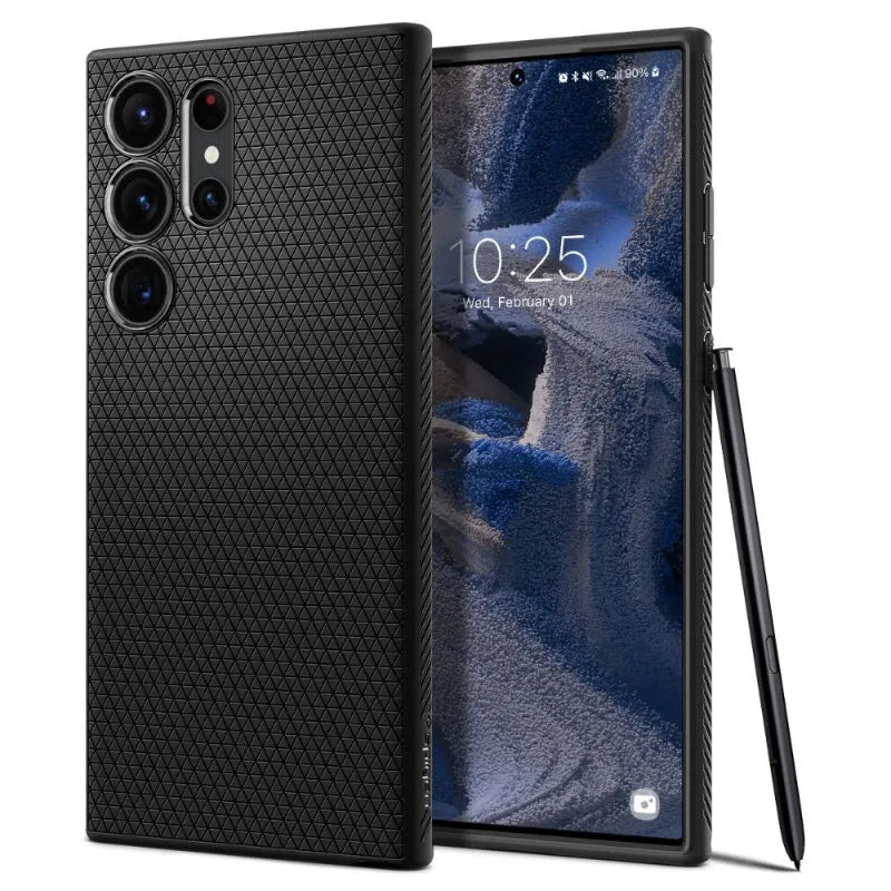 Spigen Liquid Air – dėklas Samsung Galaxy S23 Ultra (matinė juoda)