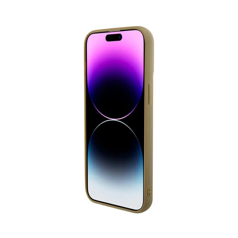 Guess Disco Metal Script – dėklas „iPhone 15 Pro Max“ (auksinis)