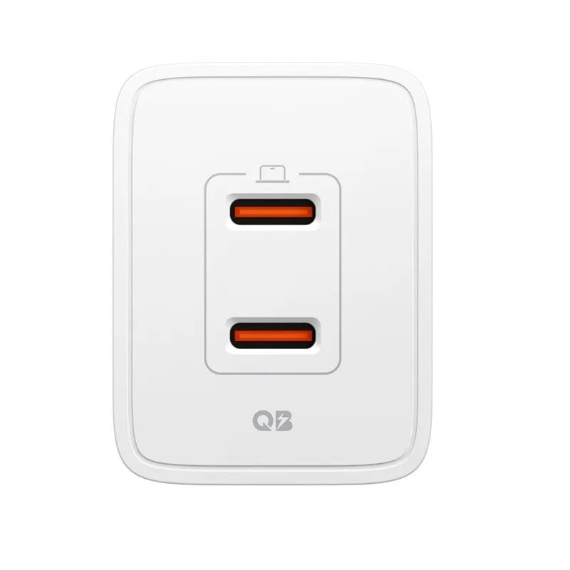 Spigen Essential EE472EU GaN Pro – 2x USB-C 47 W sieninis įkroviklis (baltas)