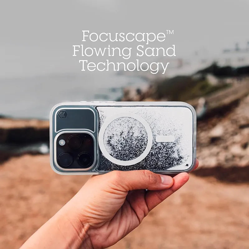 STM Relax Sand MagSafe – Dėklas skirtas iPhone 15 Pro (skaidrus / baltas)