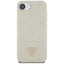 Guess Grained Hot Stamp Peony Triangle Logo MagSafe – dėklas iPhone 16e (smėlio spalvos)