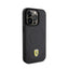 Ferrari Carbon Metal Logo MagSafe – dėklas iPhone 15 Pro (juodas)
