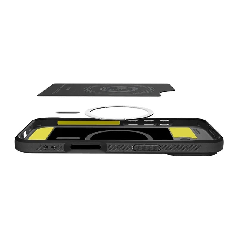 Spigen Rugged Armor Mag MagSafe – dėklas iPhone 17 (matinis juodas)