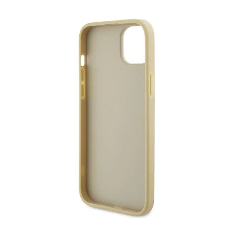 Guess 4G Strass Metal Logo – Dėklas iPhone 15 (auksinis)