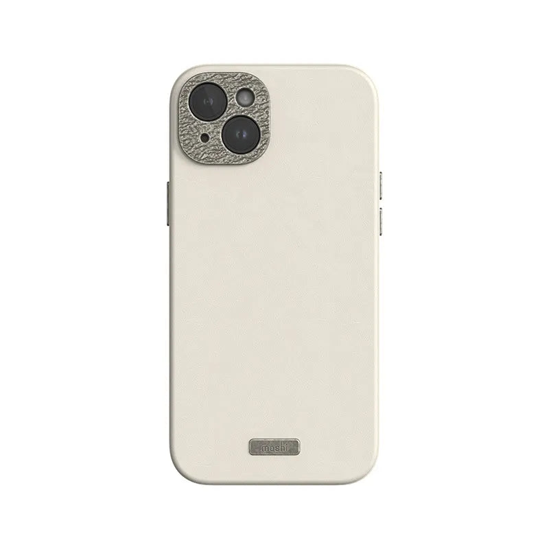 Moshi Napa MagSafe – odinis dėklas iPhone 15 Plus (Eggnog White)
