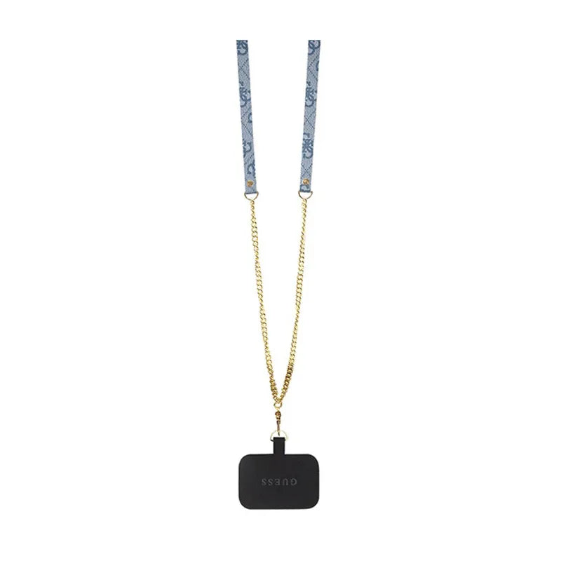 Guess Crossbody 4G Metal Logo – dėklas iPhone 15 Pro (mėlynas)