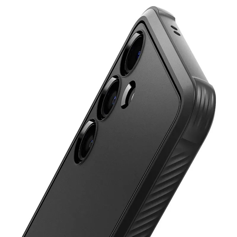 Spigen Rugged Armor – dėklas Samsung Galaxy S24 (matinė juoda)