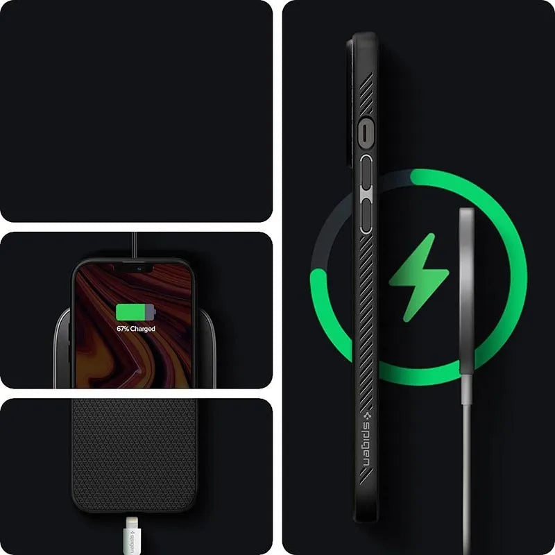Spigen Liquid Air – Dėklas, skirtas iPhone 13 Pro (Juodas)