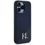 Karl Lagerfeld Silicone Shadow Metal Initial MagSafe – dėklas iPhone 15 Pro Max (juodas)